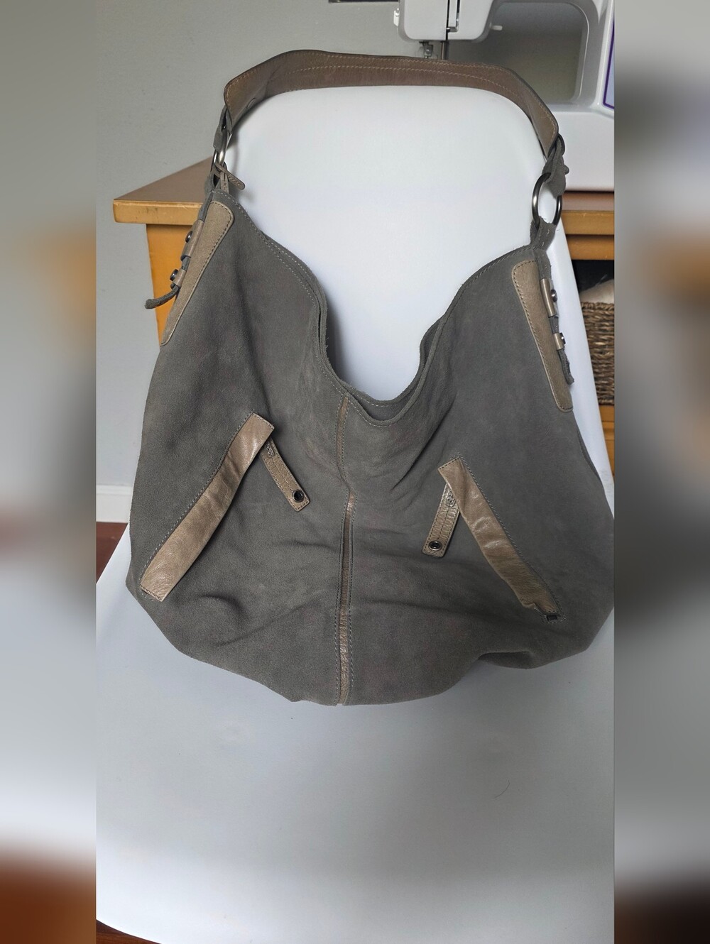 BCBGMAXAZRIA Real Suede Hobo Bag - Picture 2 of 14